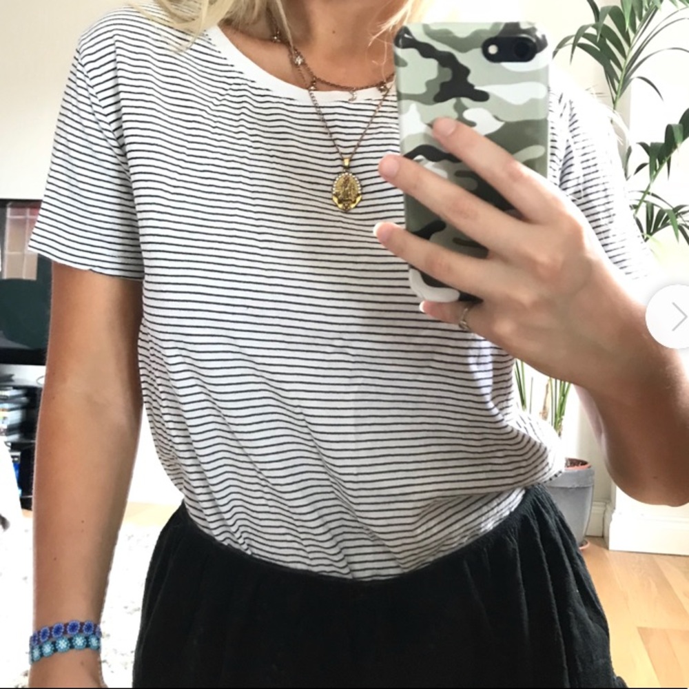 Zara White and Black Top